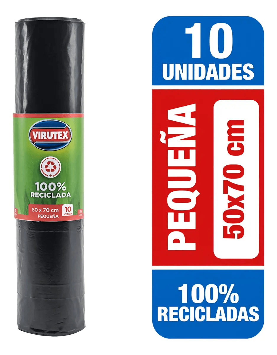 Bolsa de basura 50x70 negra virutex