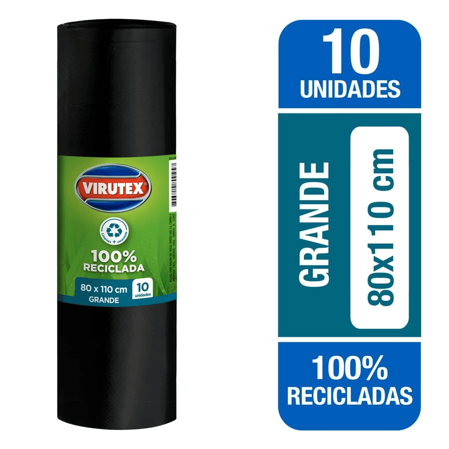 Bolsa de basura 80×110 grande negra virutex
