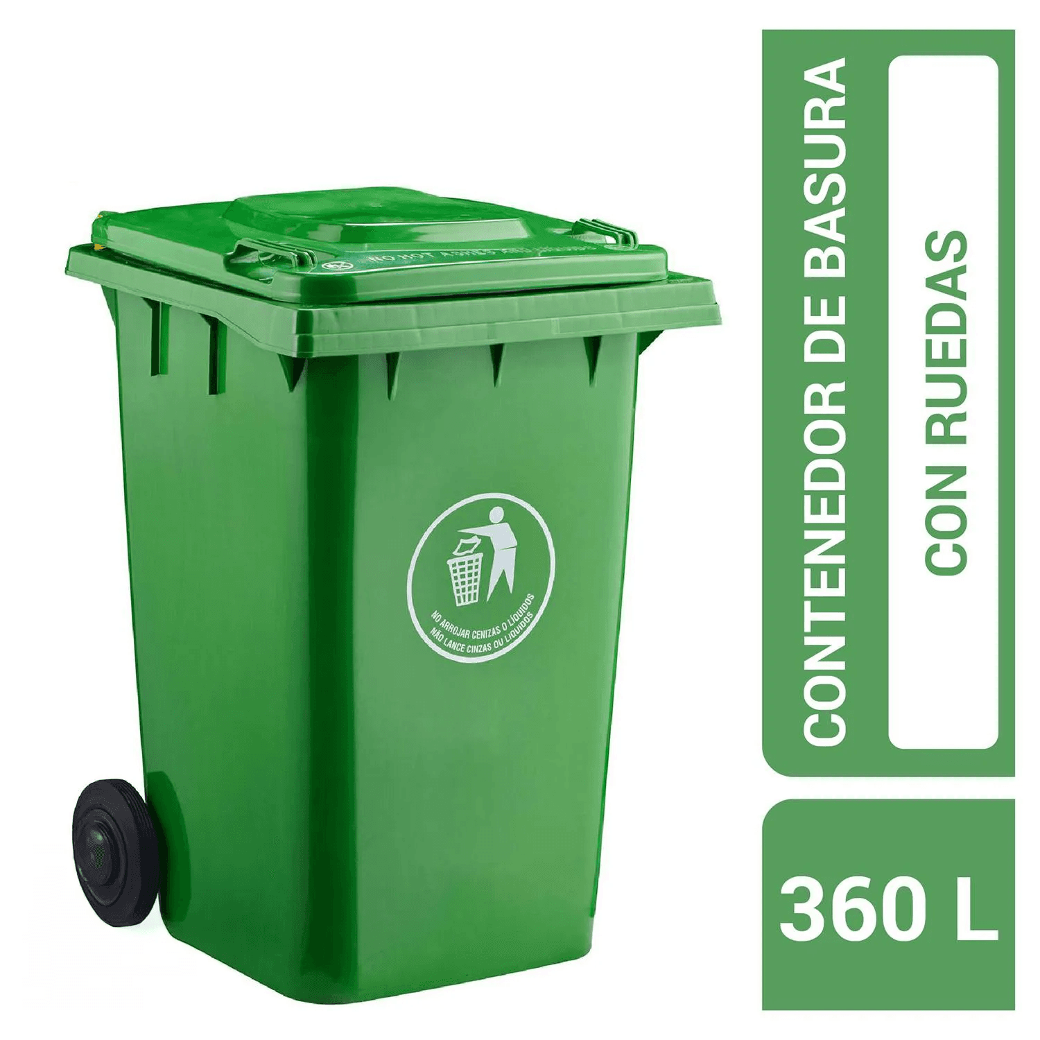 Basurero 2 ruedas 360 Litros
