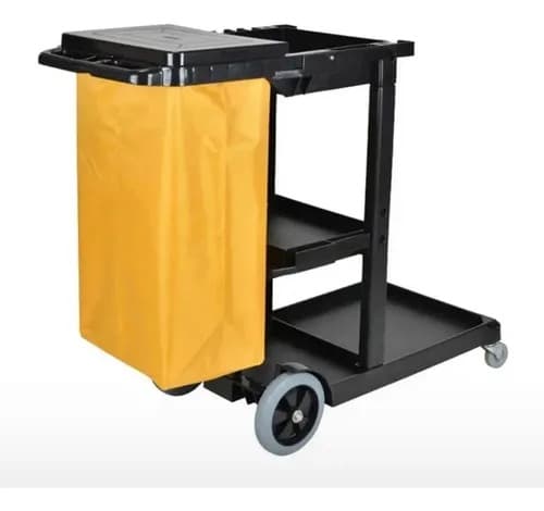 Carro aseo con bolsa porta implementos