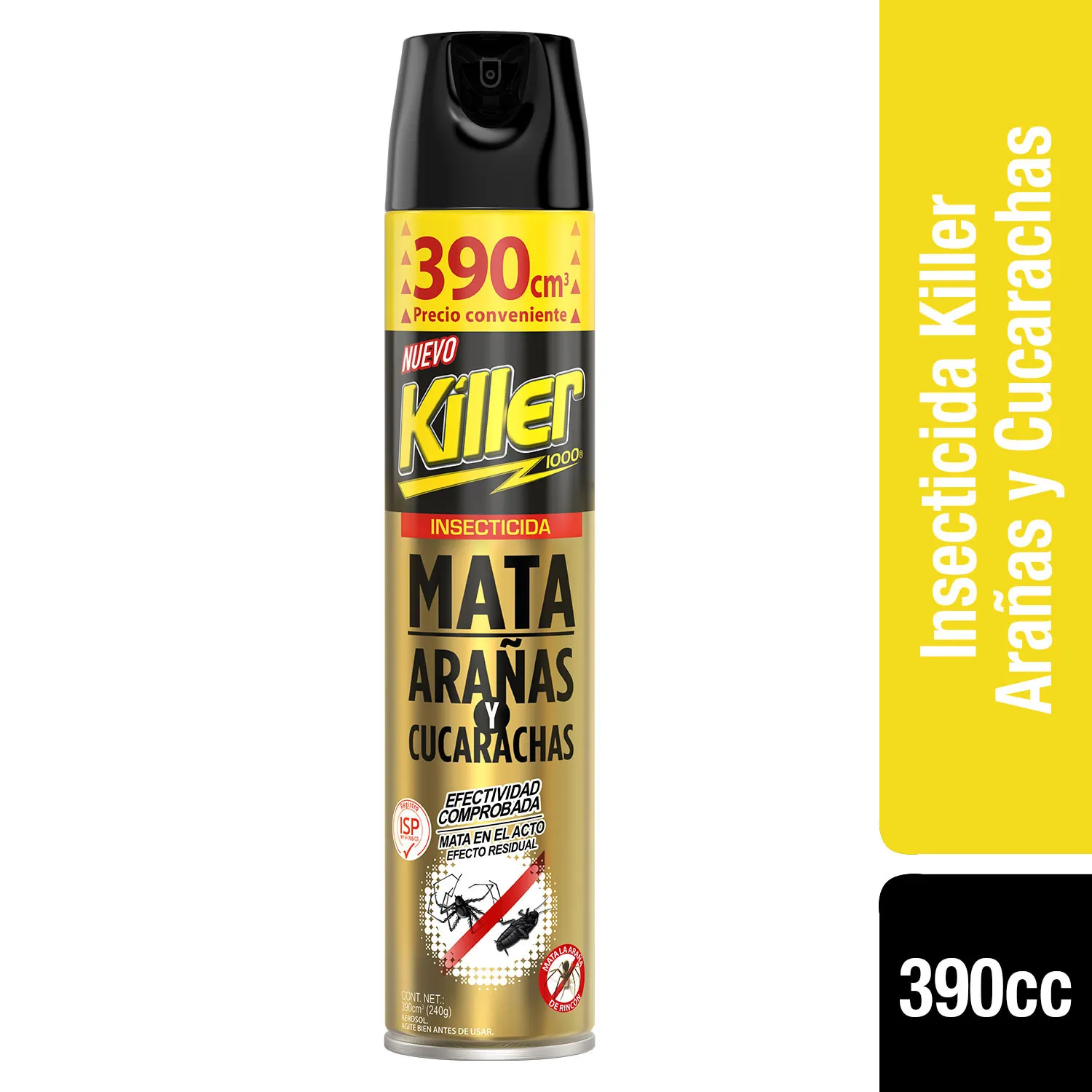 Insecticida Killer mata arañas y cucarachas 390cc