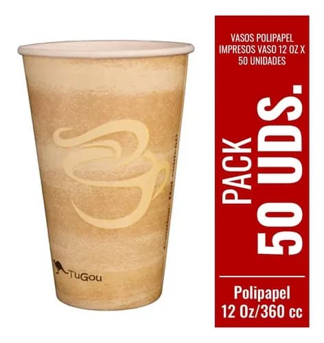 Vaso Cafe 12 Oz Paquete 50 unidades